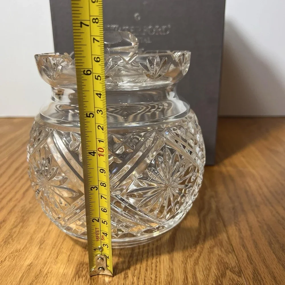 Waterford Crystal Biscuit Jar Candy Box with Lid Ireland Signed w/Original Box *